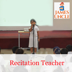 Recitation teacher Mrs. Baishakhi Chatterjee in Rajarhat Gopalpur